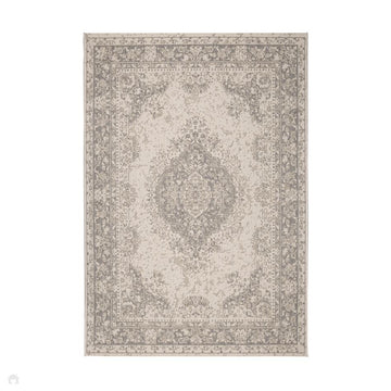 County Medallion Silver In-Outdoor Flatweave Rug-Melrose-Rug Love - The Most Loved Rug Store